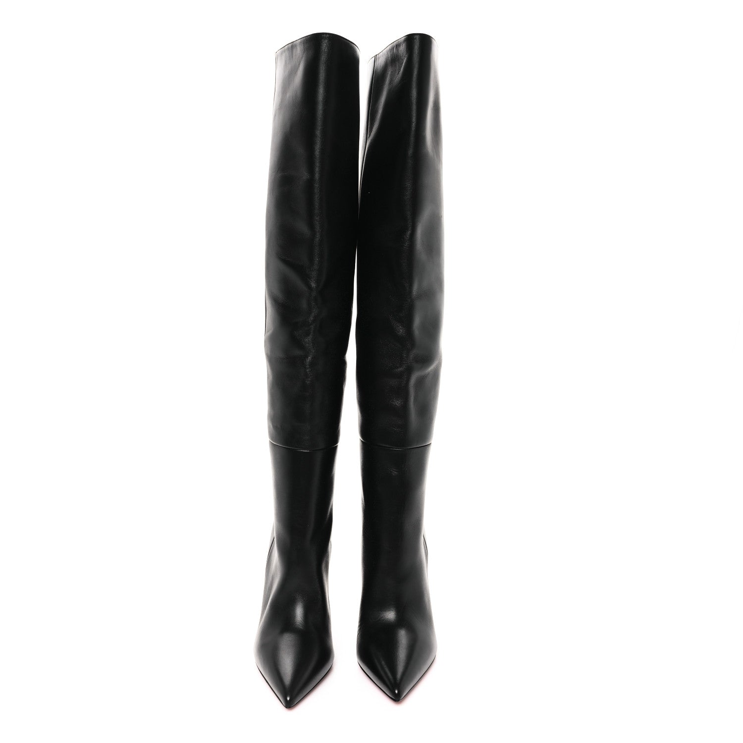 Christian Louboutin Calfskin Astrilarge 95 Knee Boots 39 Black 2 of 7