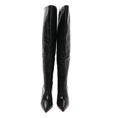 Christian Louboutin Calfskin Astrilarge 95 Knee Boots 39 Black 2 of 7