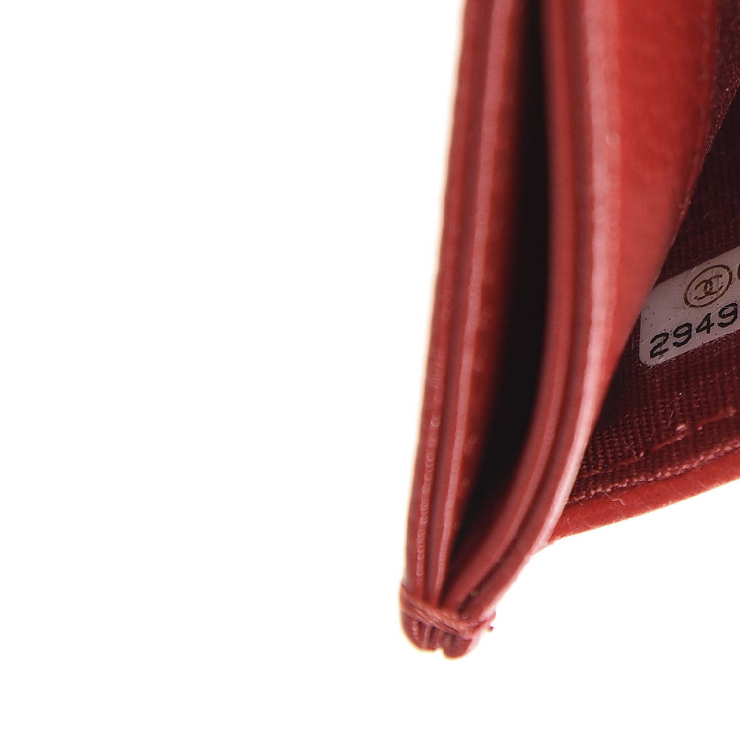 Chanel Caviar Camellia Embossed Card Holder Red 8 of 9