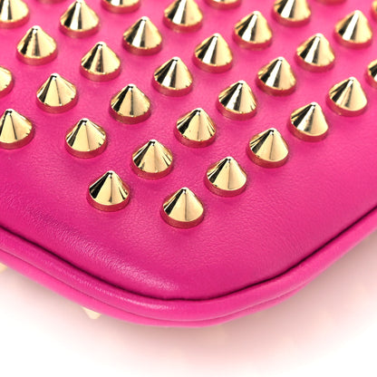 Christian Louboutin Calfskin Studded Loubiposh Chain Clutch Rose Indien Gold 10 of 11