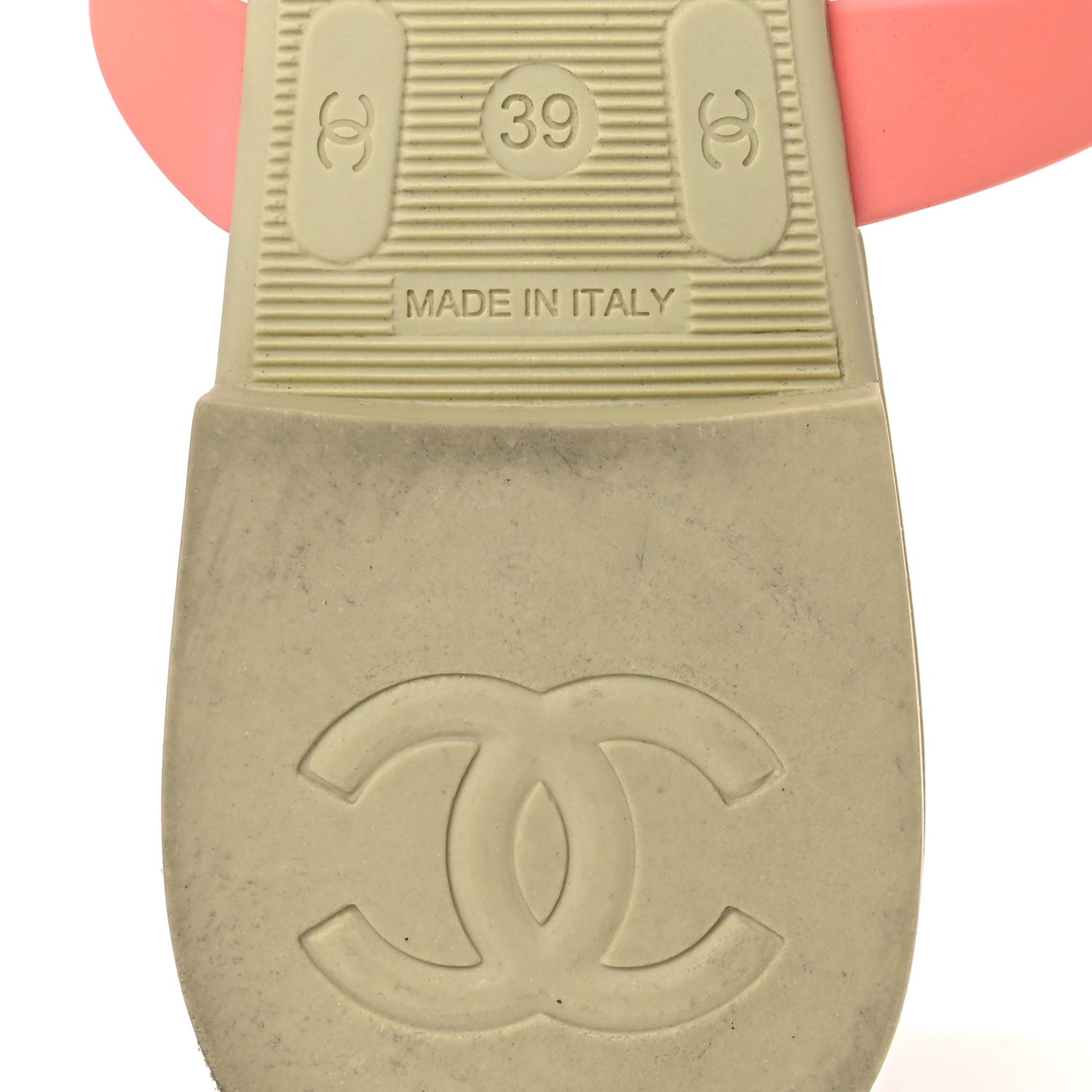 Jelly Quilted Camellia Thong Sandal 39 Pink Beige