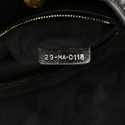 Christian Dior Crinkled Patent Cannage Small Lucky Badges My Lady Dior Black 7 of 15