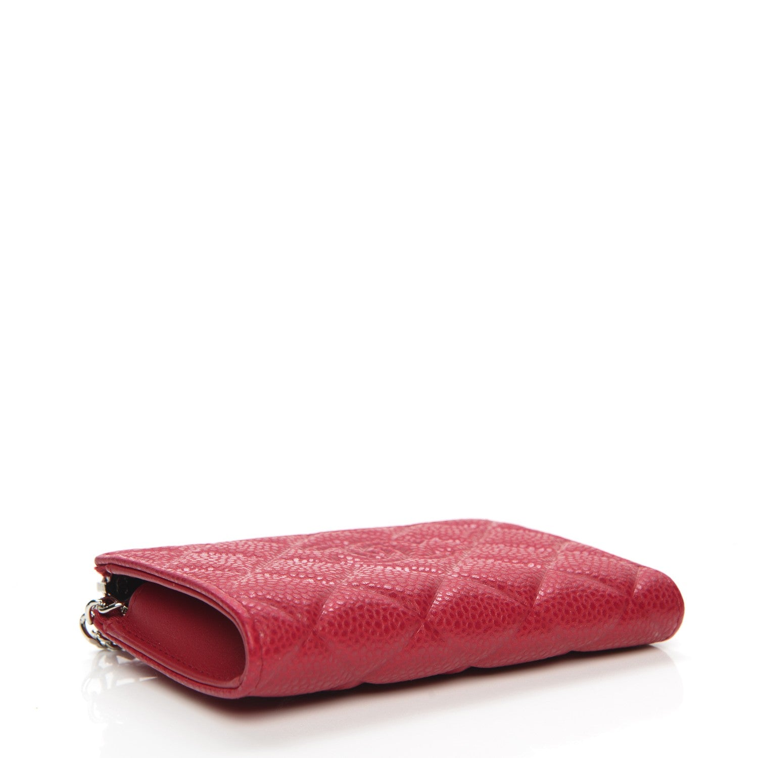 Chanel Caviar Quilted Diamond CC Key Holder Case Dark Pink 4 of 7