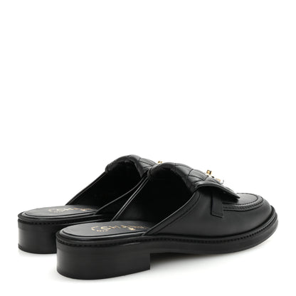 Chanel Lambskin Quilted CC Turnlock Mules 39 Black 5 of 10