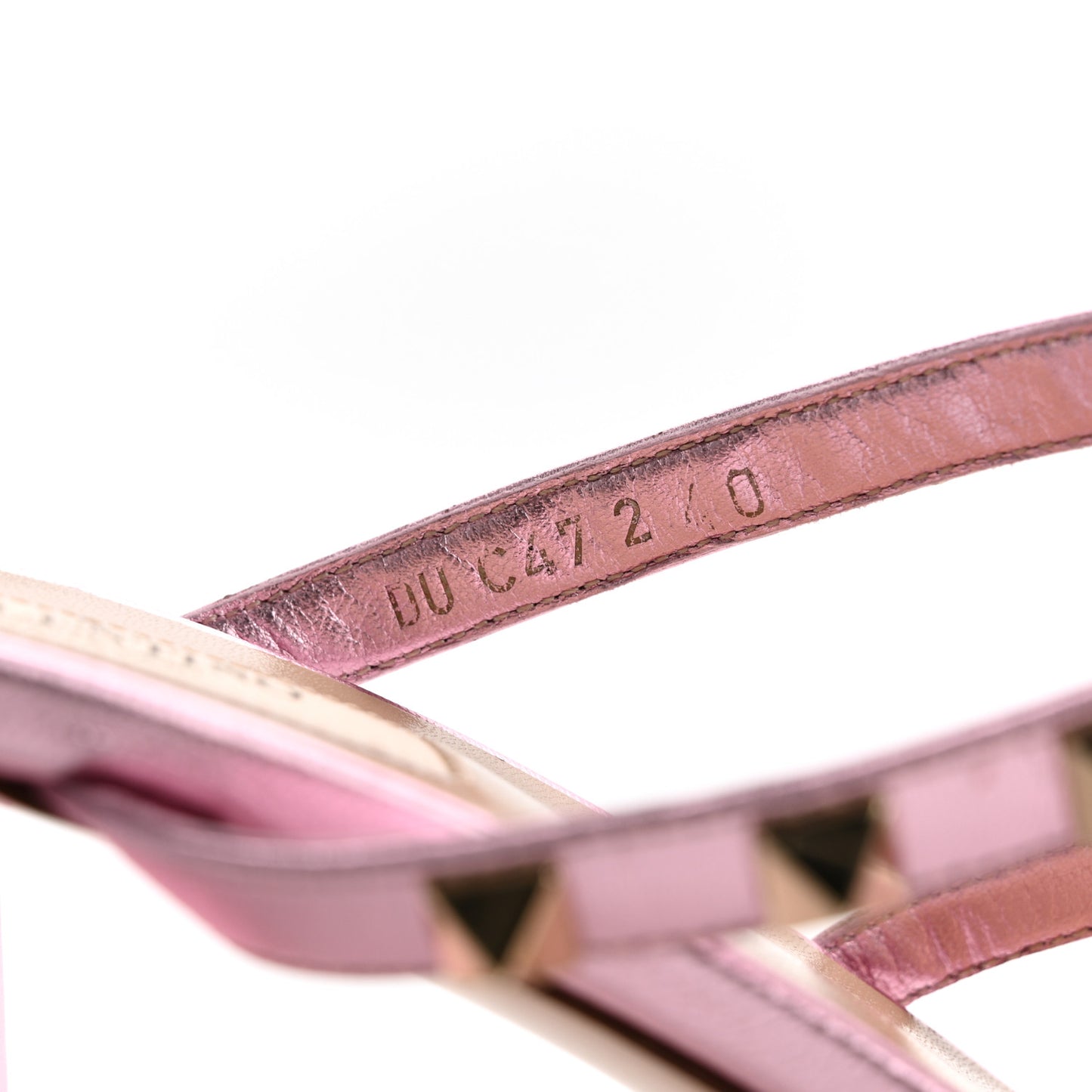 Laminated Nappa Rockstud 60mm Caged Slide Sandals 40 Giacinto