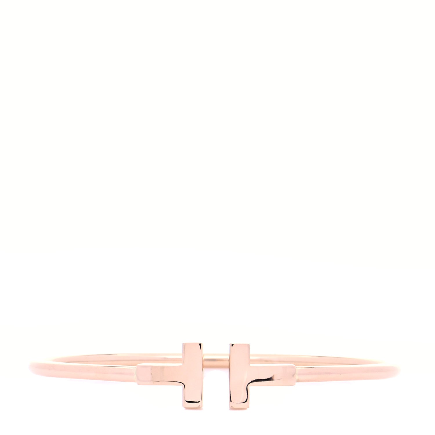 Tiffany 18K Rose Gold T Wire Bracelet 1 of 6