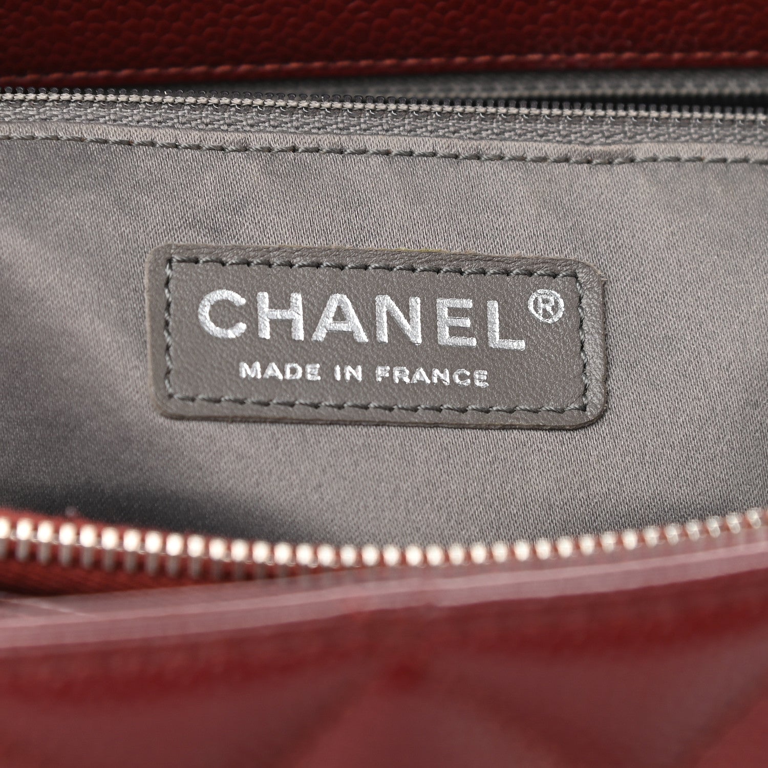 Chanel Caviar Quilted Grand Shopping Tote GST Burgundy 6 of 10