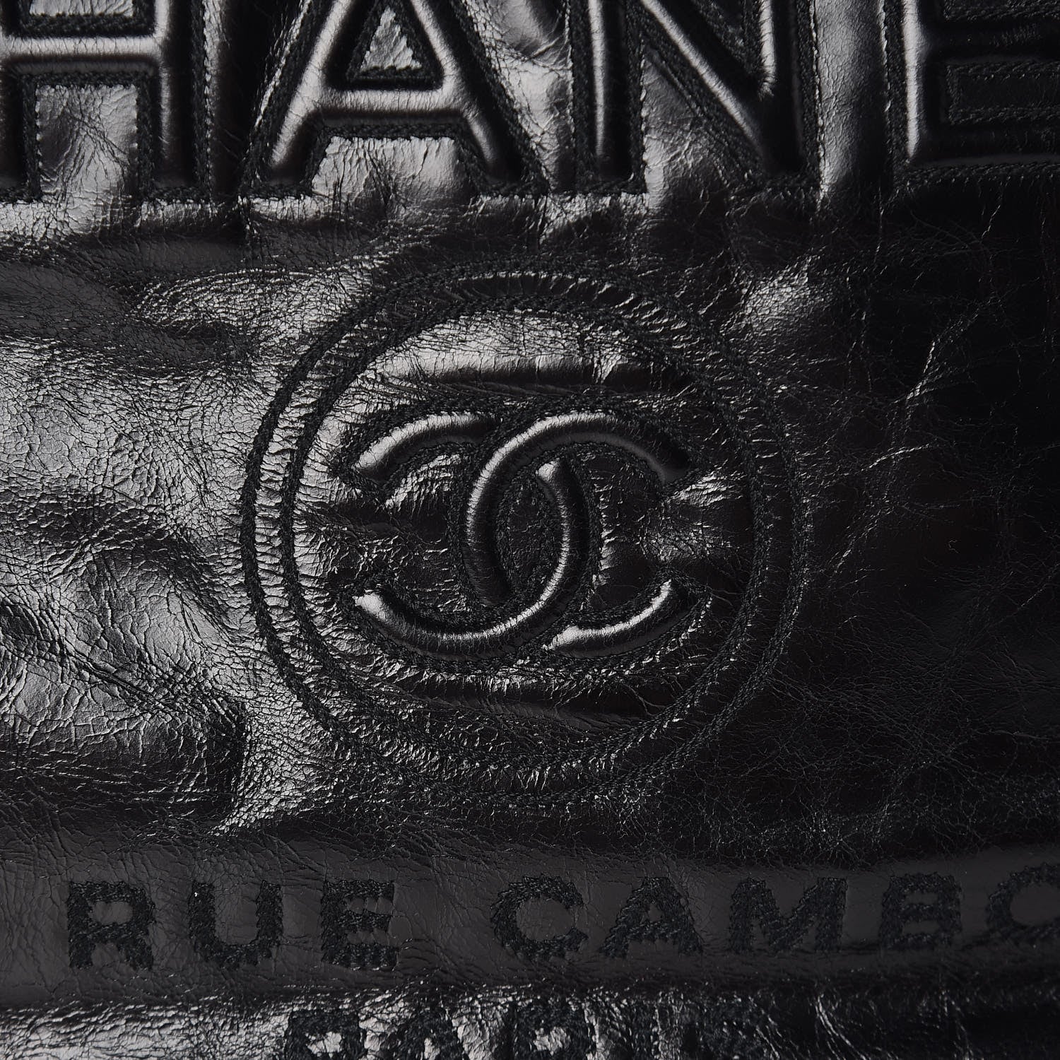 Chanel Glazed Calfskin Large Deauville Tote Black 10 of 12
