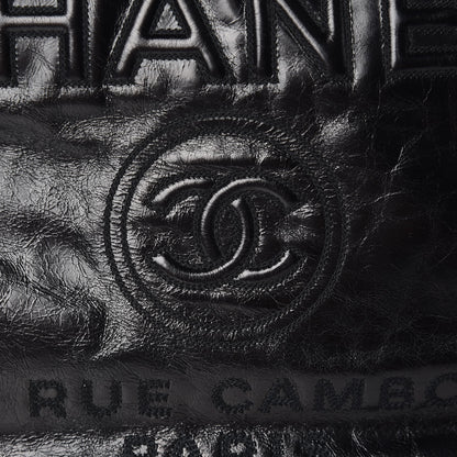 Chanel Glazed Calfskin Large Deauville Tote Black 10 of 12