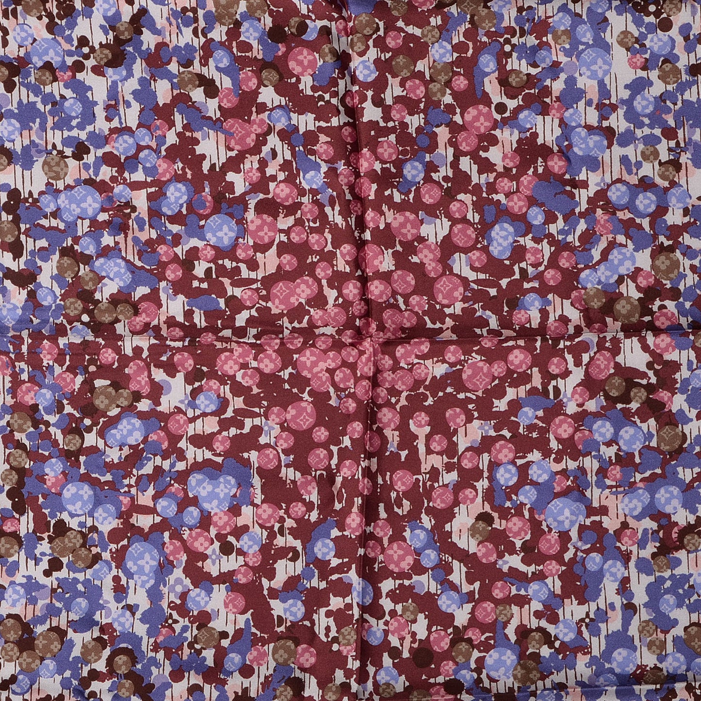 Silk Monogram Jazzy Square Scarf