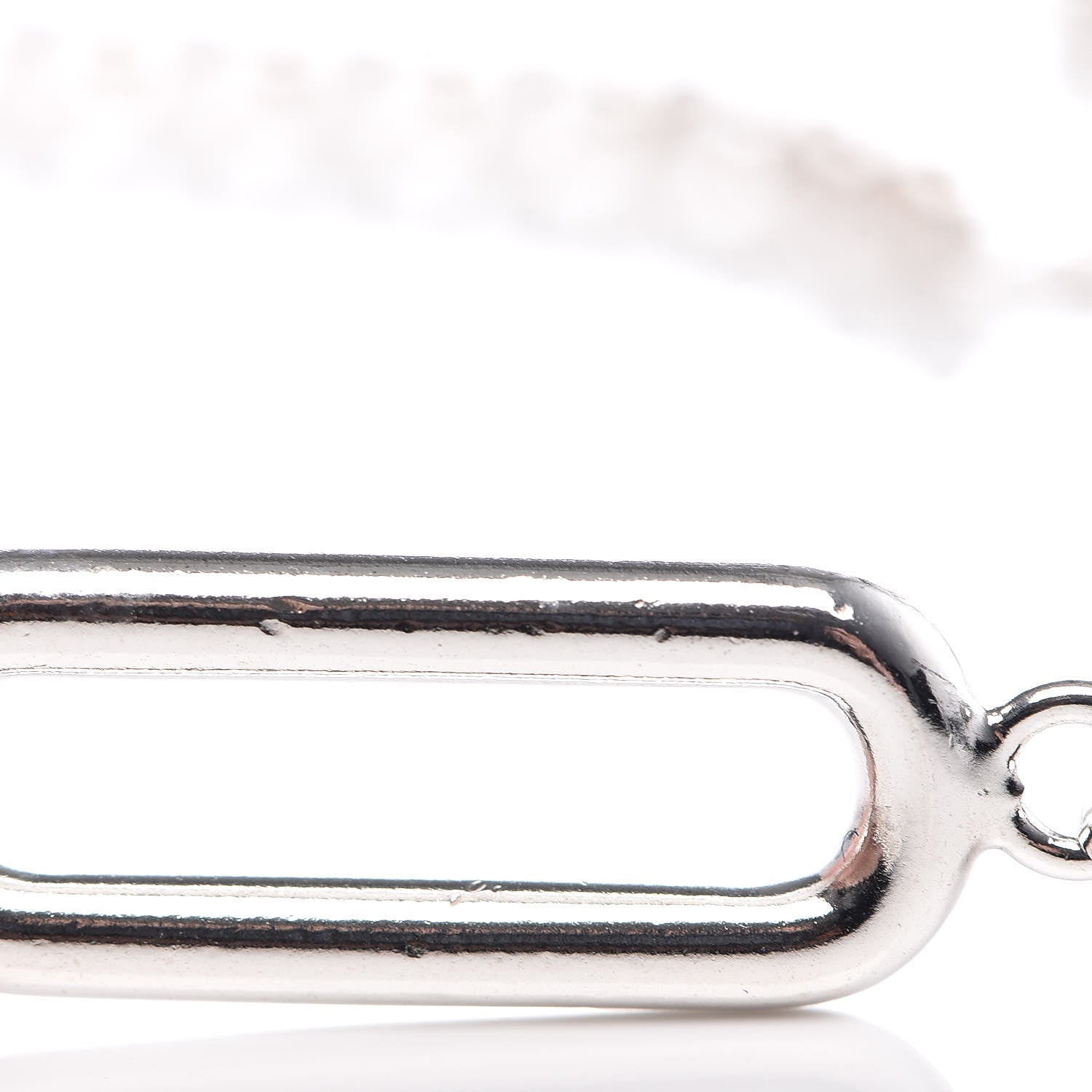 Hermes Sterling Silver Attelage Long Necklace 120 6 of 7