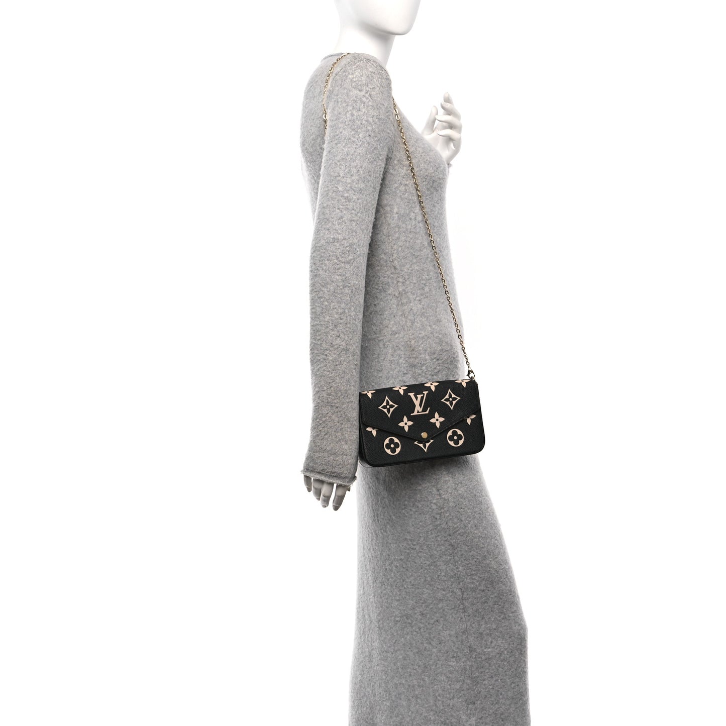 Empreinte Monogram Giant Felicie Pochette Black Beige