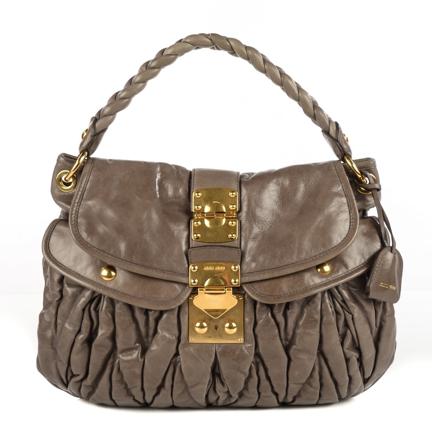 Nappa Matelasse Coffer Hobo Fumo