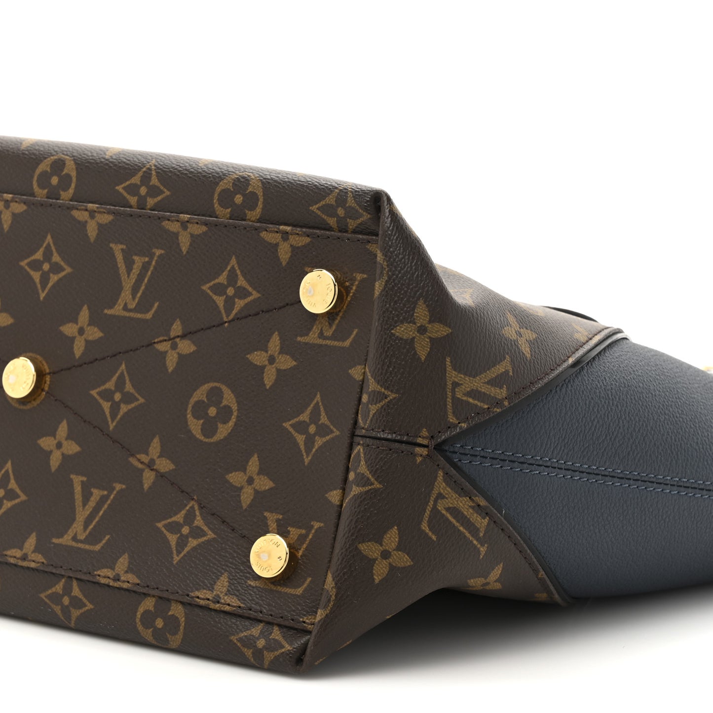 Ostrich Snakeskin Monogram Majestueux Tote MM Blue