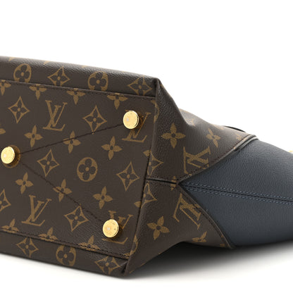 Louis Vuitton Ostrich Snakeskin Monogram Majestueux Tote MM Blue 9 of 9