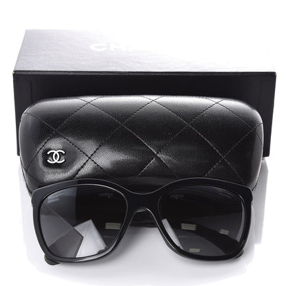Chanel Acetate Quilted Polarized Butterfly CC Sunglasses 5288-Q Black 8 of 8