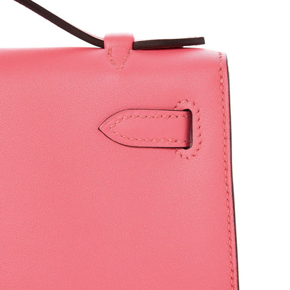 Hermes Swift Kelly Pochette Clutch Rose Azalee 7 of 21