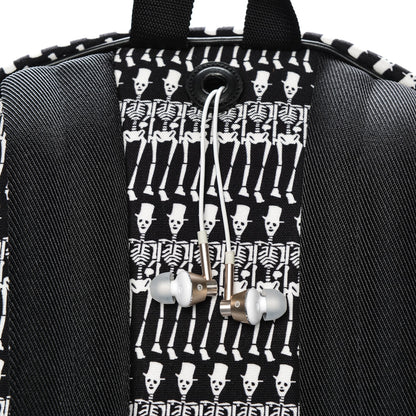 Saint Laurent Nylon City Skeleton Print Backpack Black White 9 of 9