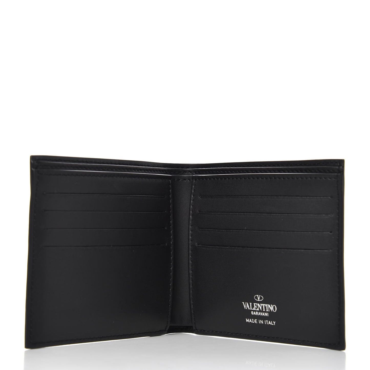 Vitello Mens VLTN Bi-Fold Wallet Black Green