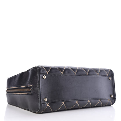 Chanel Calfskin Contrast Stitch Surpique Bowler Black 4 of 10