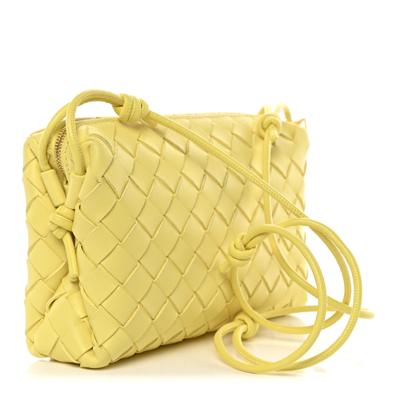 Bottega Veneta Nappa Intrecciato Mini Loop Camera Bag Yellow 3 of 9