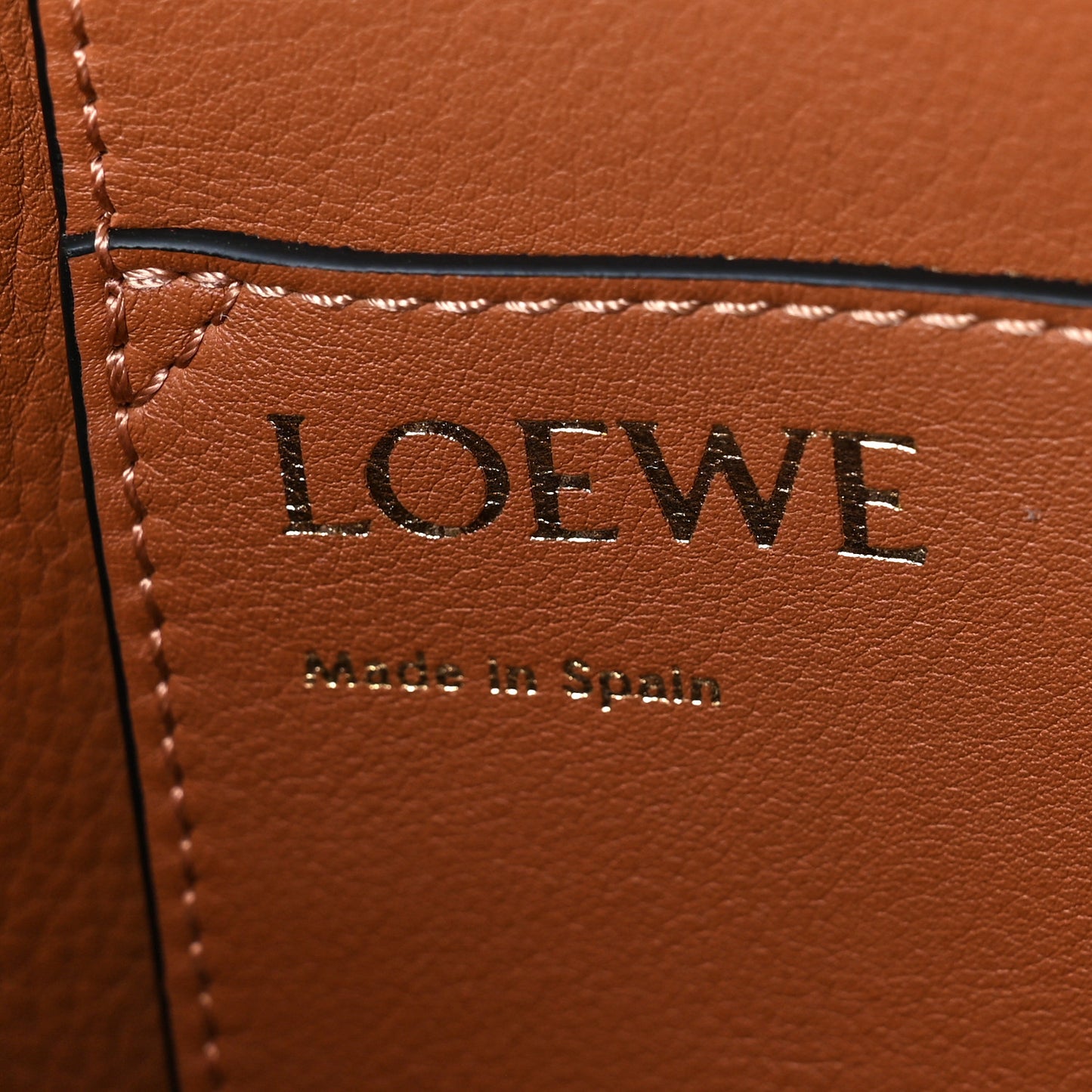 Wool Calfskin Small Love Anagram Tote Navy Tan