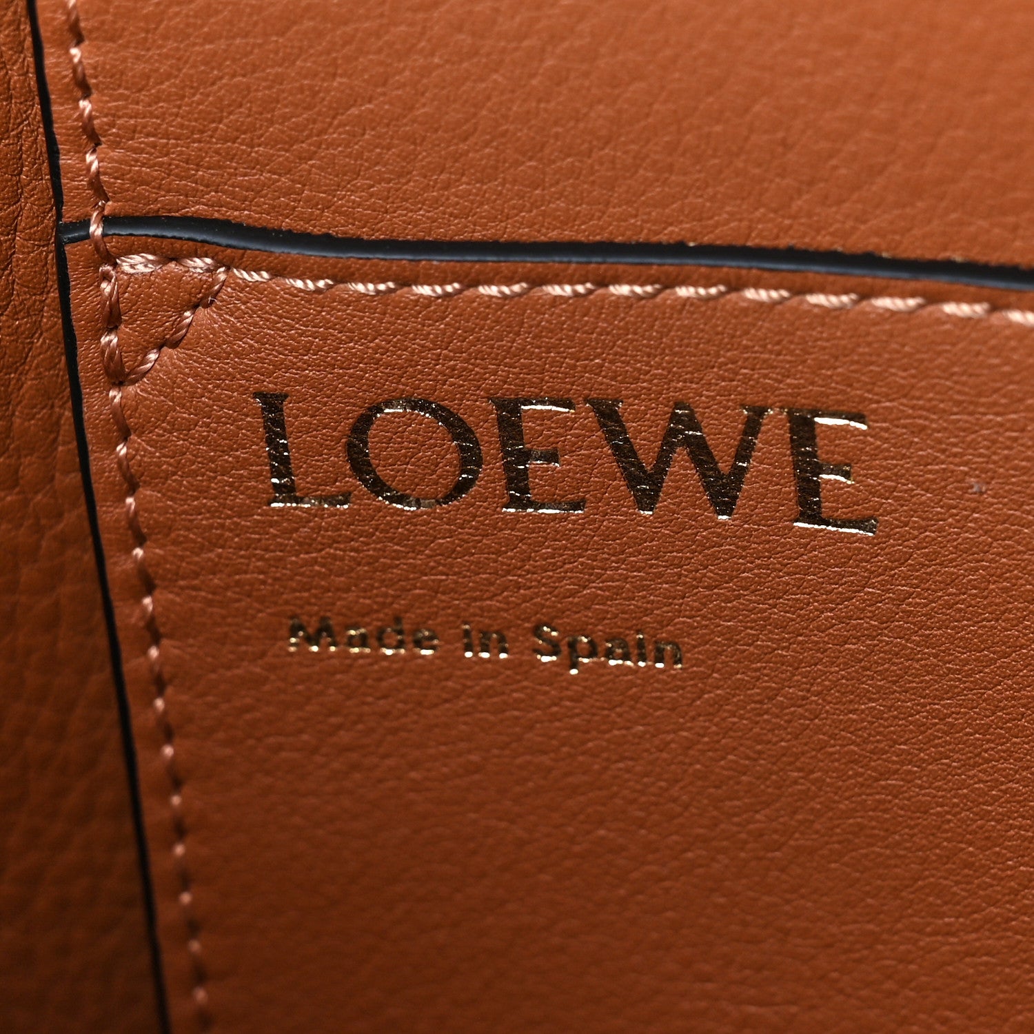 Loewe Wool Calfskin Small Love Anagram Tote Navy Tan 6 of 8