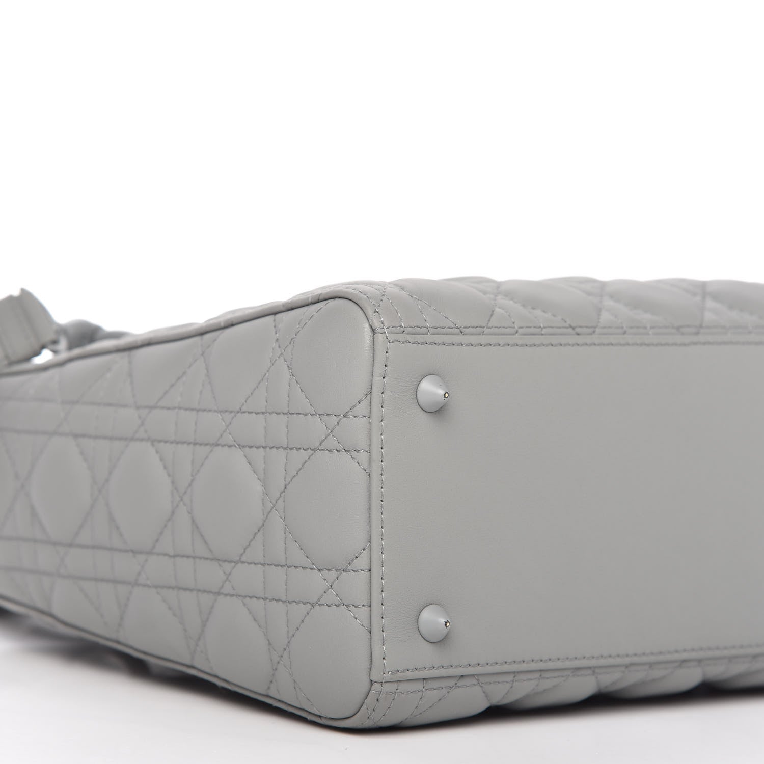 Christian Dior Ultra Matte Calfskin Cannage Medium Lady Dior Grey Stone 6 of 11
