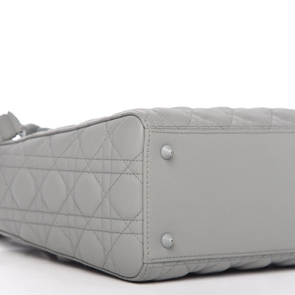 Christian Dior Ultra Matte Calfskin Cannage Medium Lady Dior Grey Stone 6 of 11
