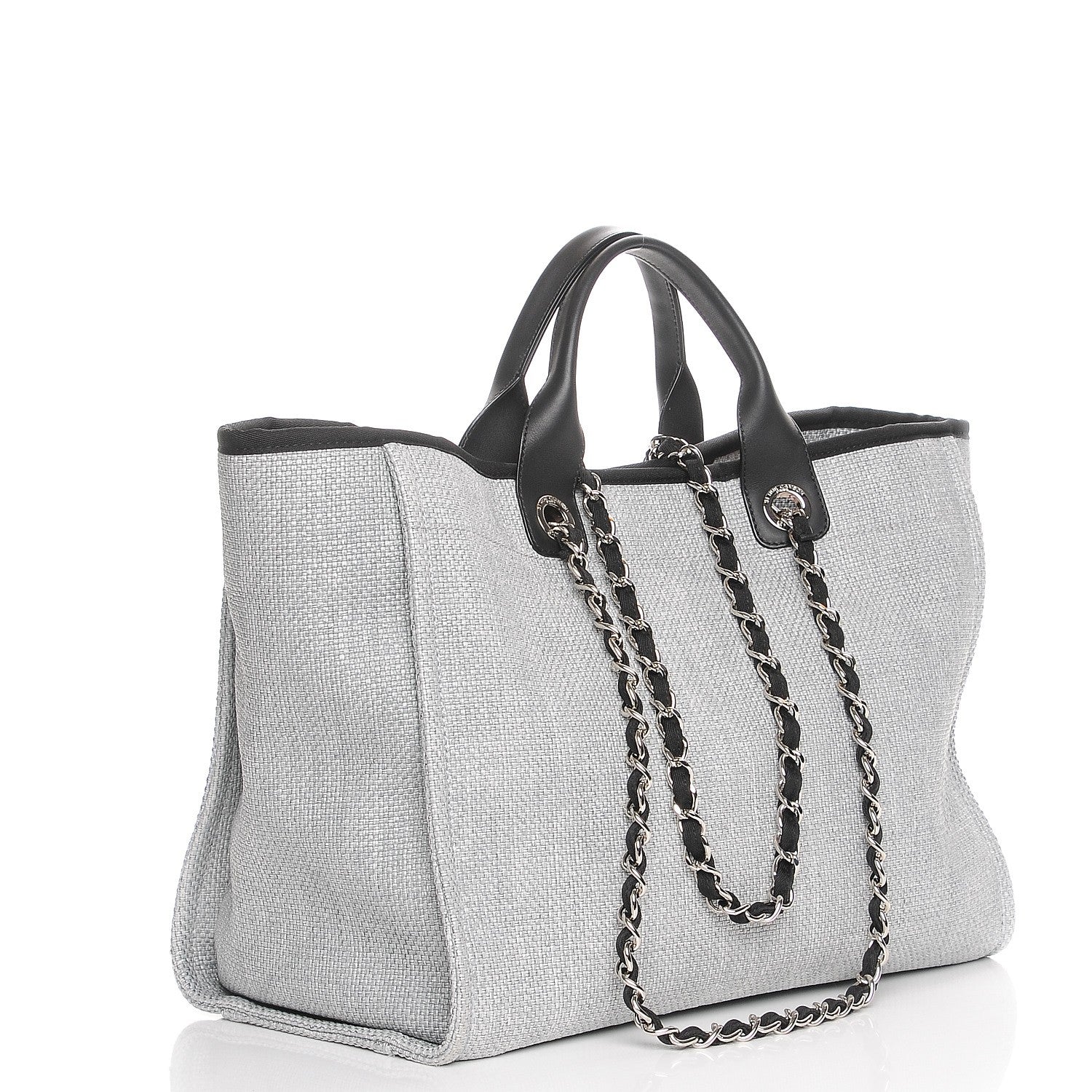 Chanel Canvas Large Deauville Tote Grey 4 of 8