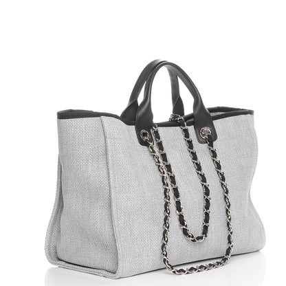 Chanel Canvas Large Deauville Tote Grey 4 of 8