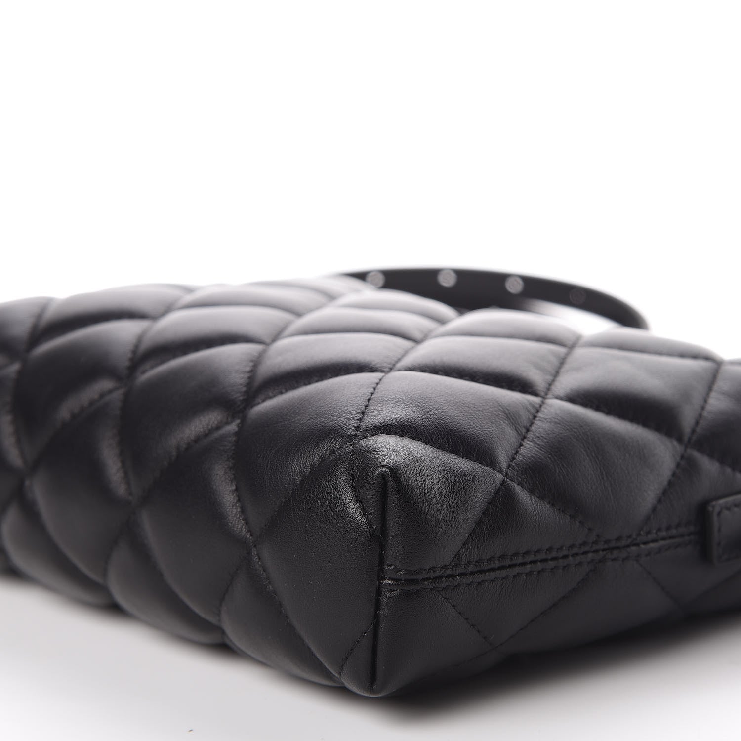 Balenciaga Nappa Calfskin Quilted Touch B Camera Shoulder Bag Black 7 of 10
