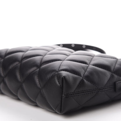 Balenciaga Nappa Calfskin Quilted Touch B Camera Shoulder Bag Black 7 of 10
