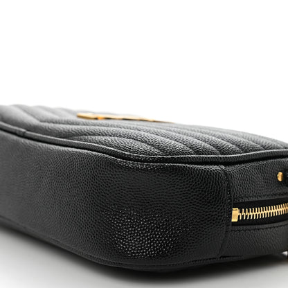 Saint Laurent Grain De Poudre Matelasse Monogram Mini Lou Camera Bag Black 10 of 10