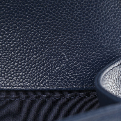 Chanel Caviar Quilted Medium Boy Flap Dark Blue 6 of 10