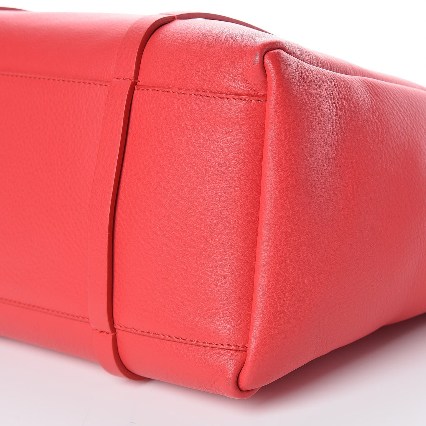 Veau Baltimore Double Sided Small Everyday Tote Rouge Vermeil Black