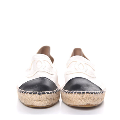 Chanel Lambskin CC Espadrilles 40 White Black 2 of 9