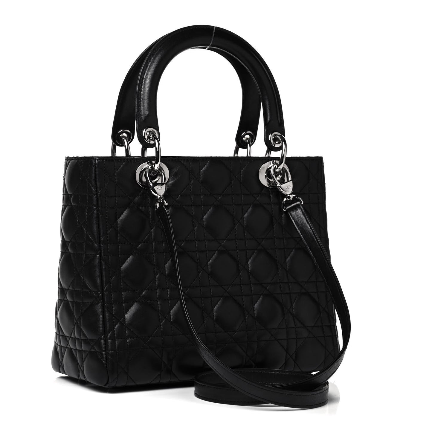 Lambskin Cannage Medium Lady Dior Black