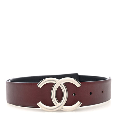 Chanel Calfskin CC Reversible Belt 70 Black Burgundy 2 of 7