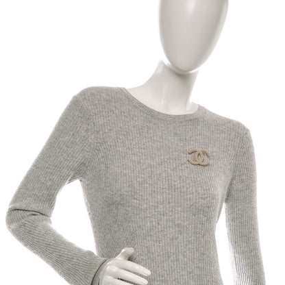 Chanel Pearl CC Brooch Pin Gold 2 of 5