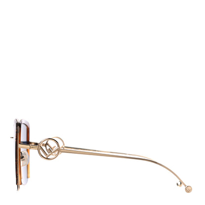 Fendi Metal Acetate F is Fendi FF Square Sunglasses FF 0294/S Blue Havana 2 of 7