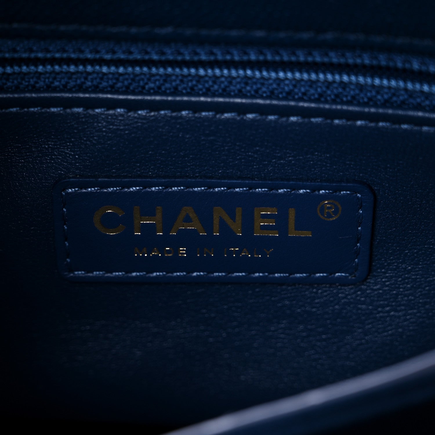 Chanel Caviar Quilted Lizard Embossed Mini Coco Handle Flap Navy Blue 5 of 9