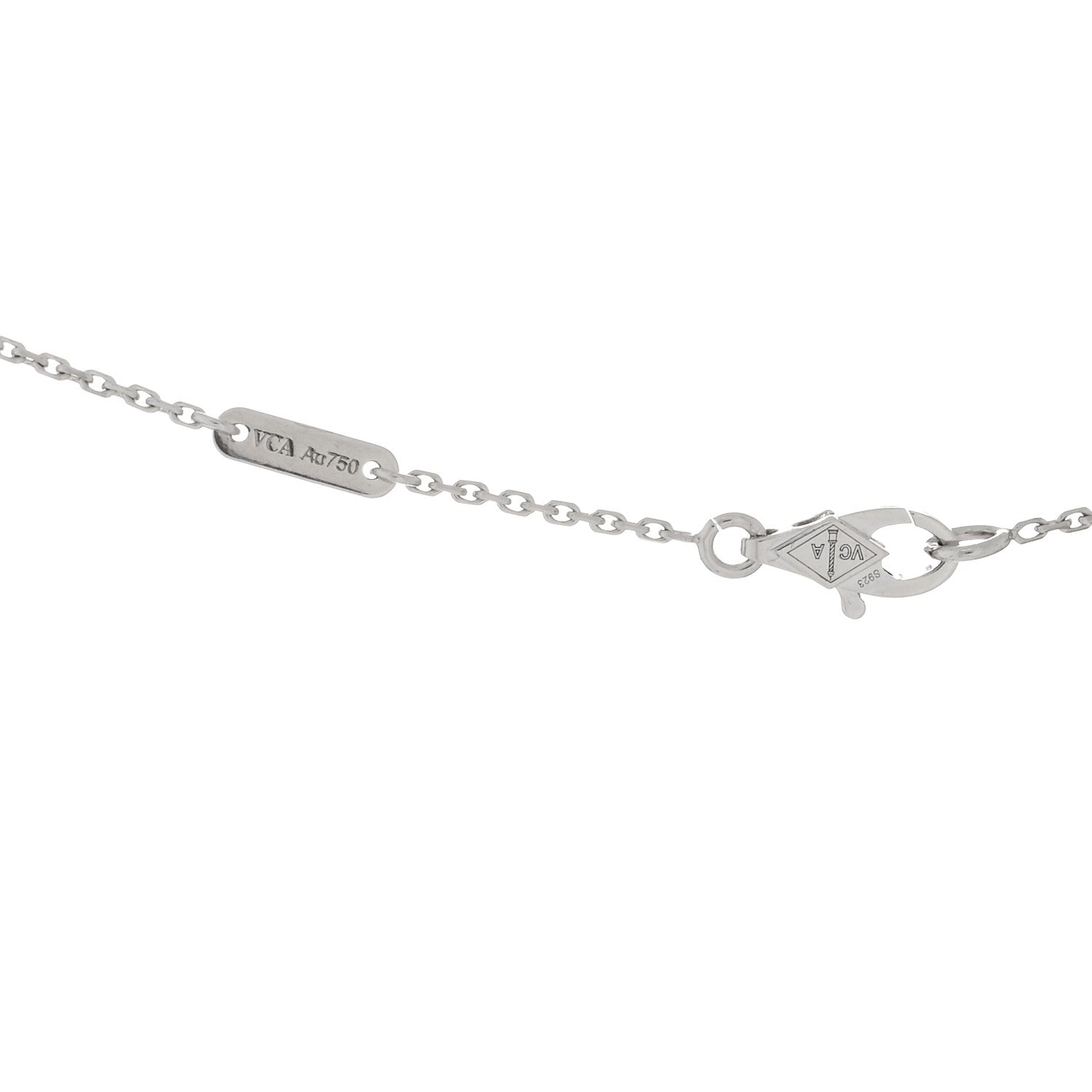 Van Cleef & Arpels 18K White Gold Diamond Mini Frivole Pendant Necklace 3 of 3