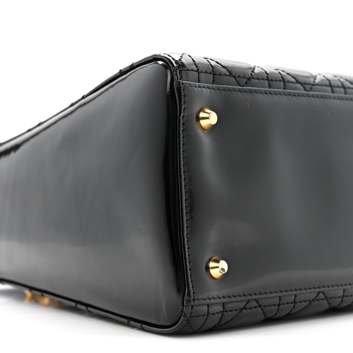 Christian Dior Patent Cannage Medium Lady Dior Black 1835511