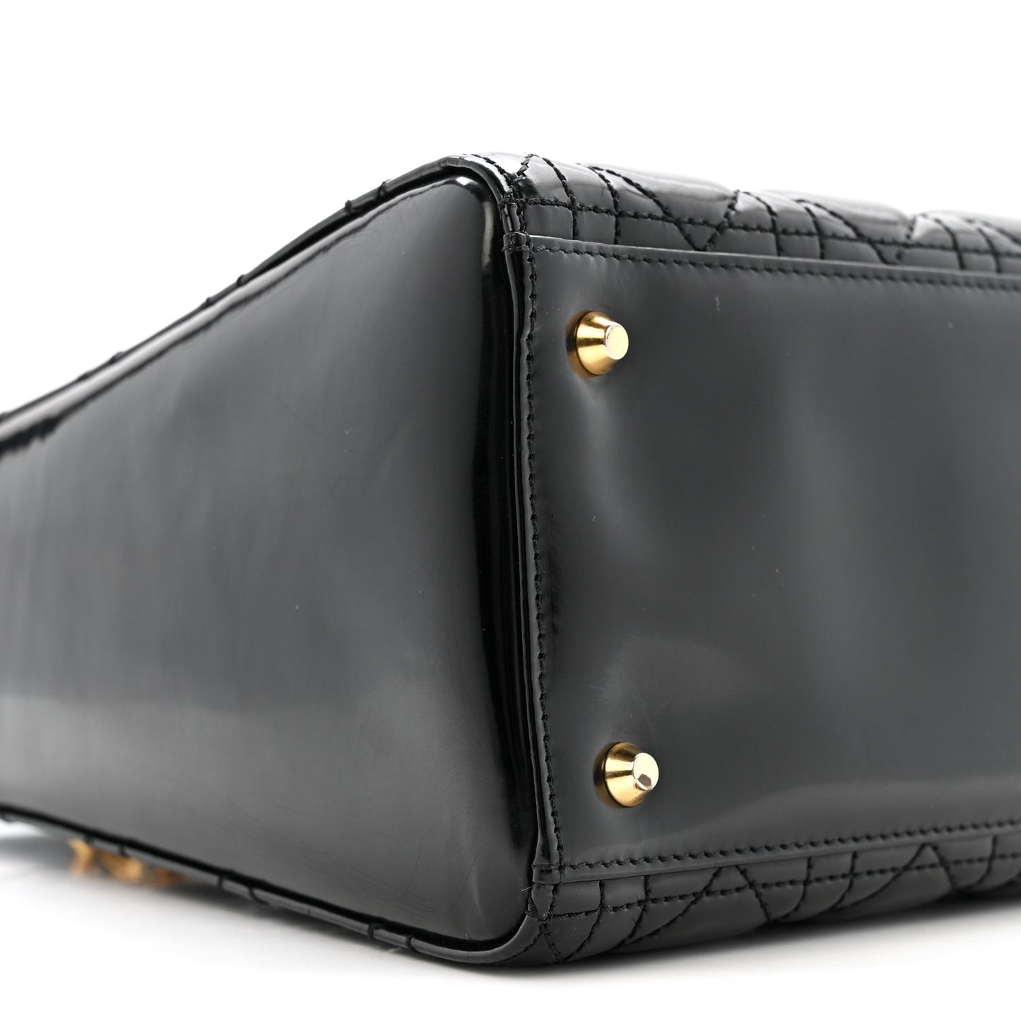 Patent Cannage Medium Lady Dior Black