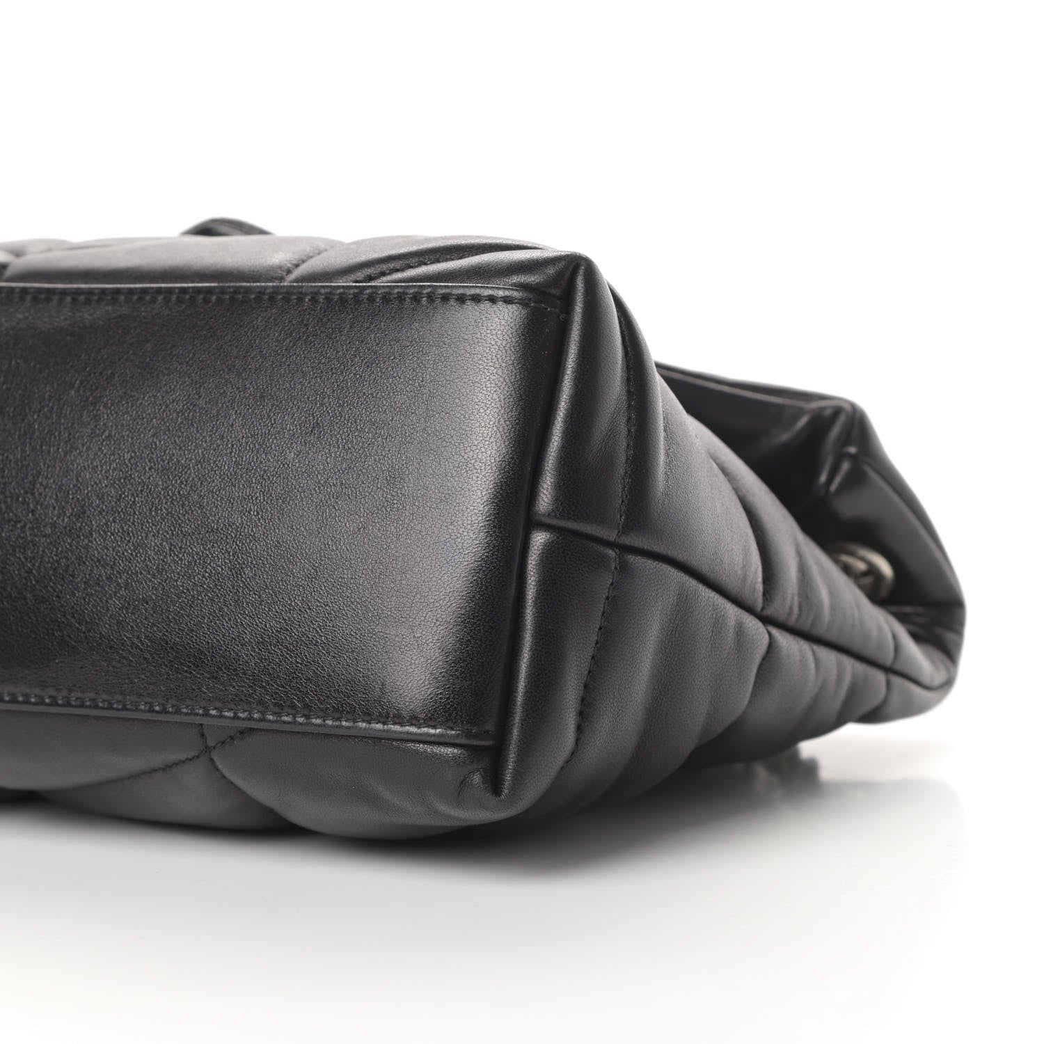 Saint Laurent Lambskin Quilted Small Loulou Puffer Monogram Chain Satchel Black 10 of 10