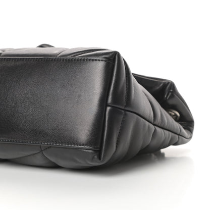 Saint Laurent Lambskin Quilted Small Loulou Puffer Monogram Chain Satchel Black 10 of 10