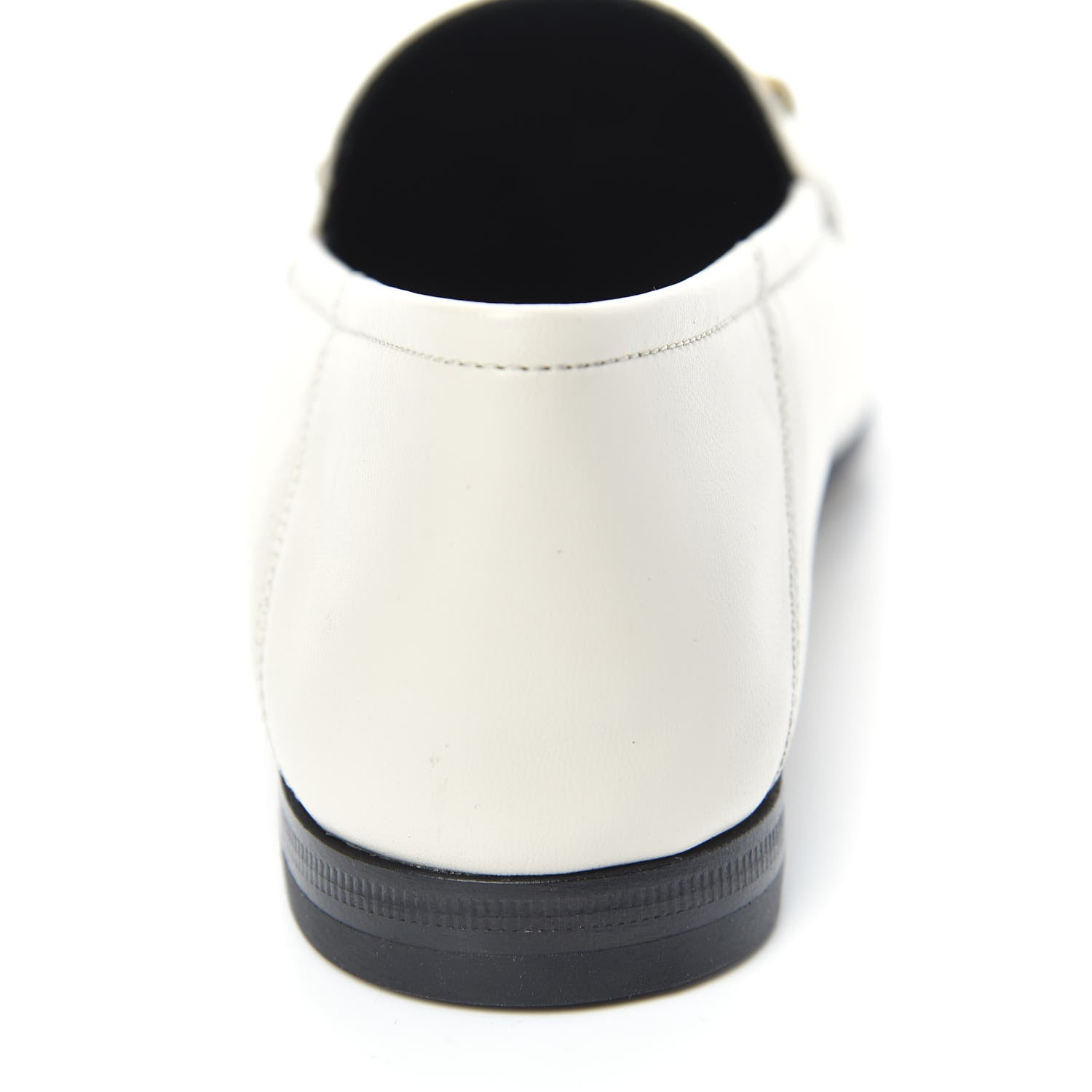 Gucci Lambskin Womens Brixton Horsebit Loafers 36 Mystic White 9 of 11
