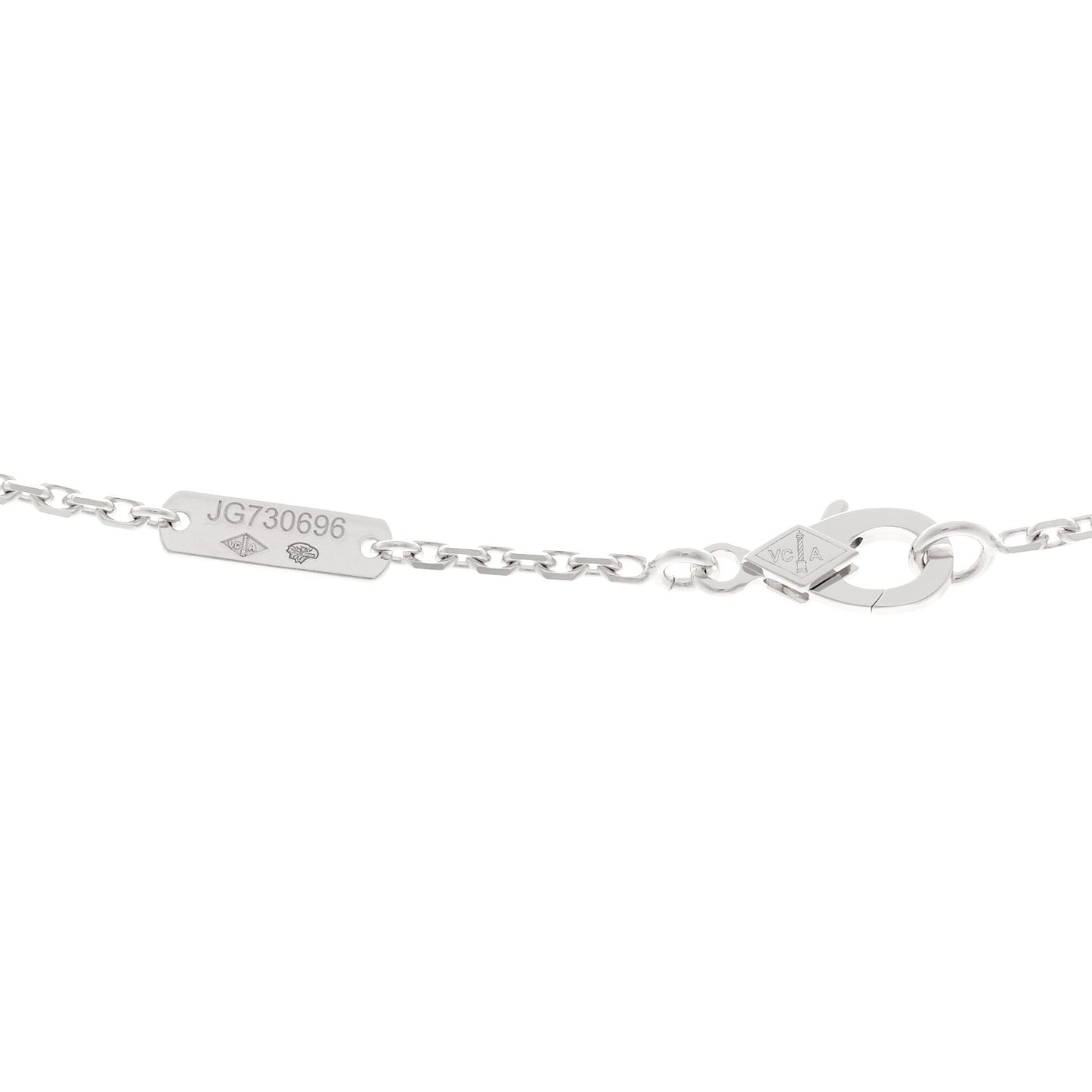 18K White Gold Diamond Small Frivole Pendant Necklace