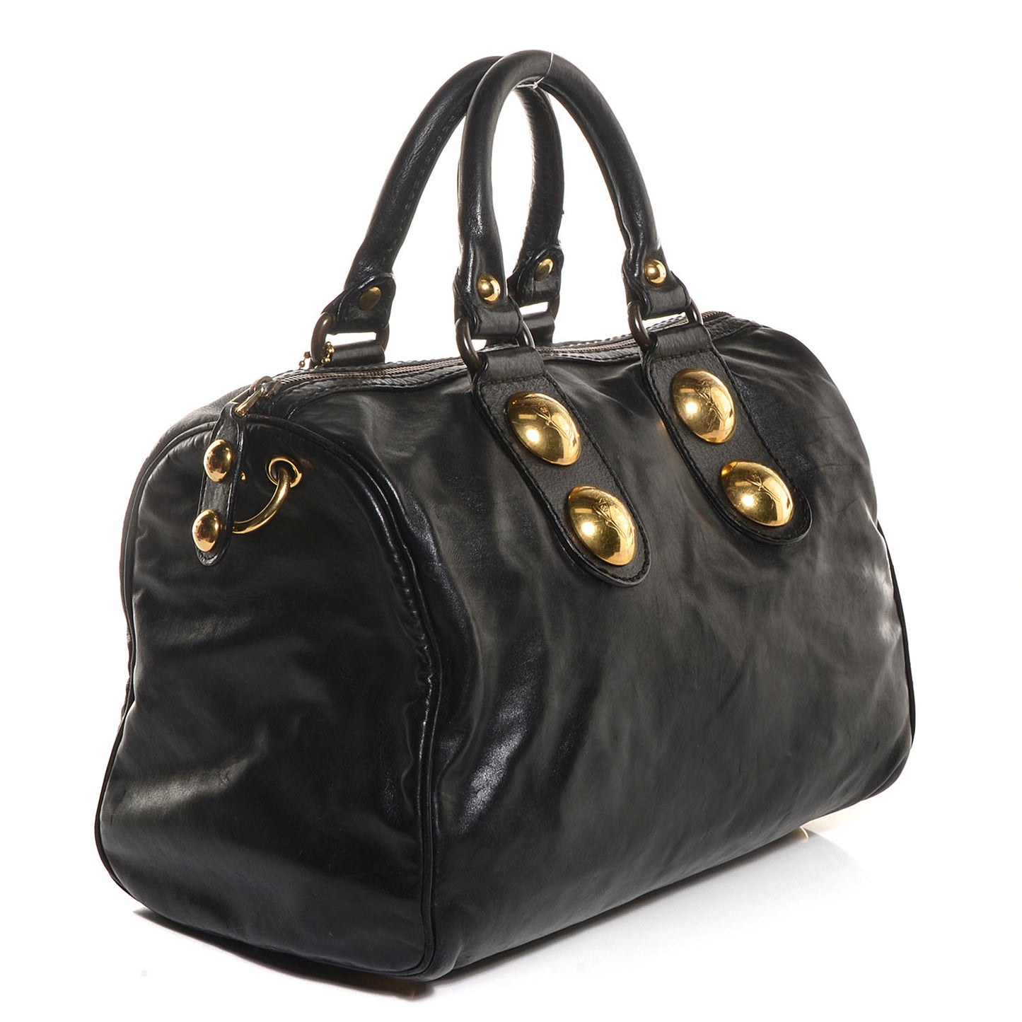 Leather Medium Babouska Boston Black
